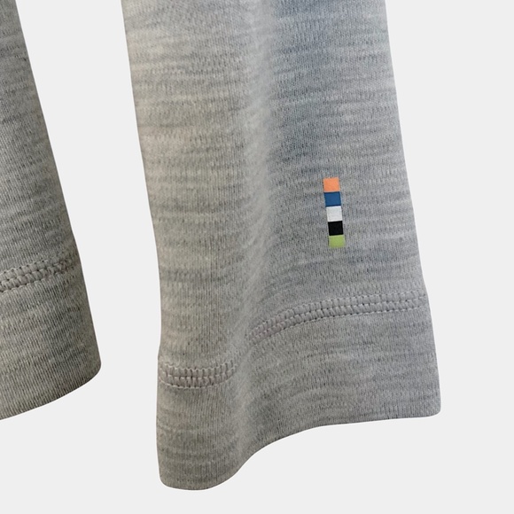 SMARTWOOL Classic All-Season Merino Base Layer 1/4 Zip Gray - Picture 8 of 10